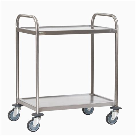 stainless steel trolley 2 tier